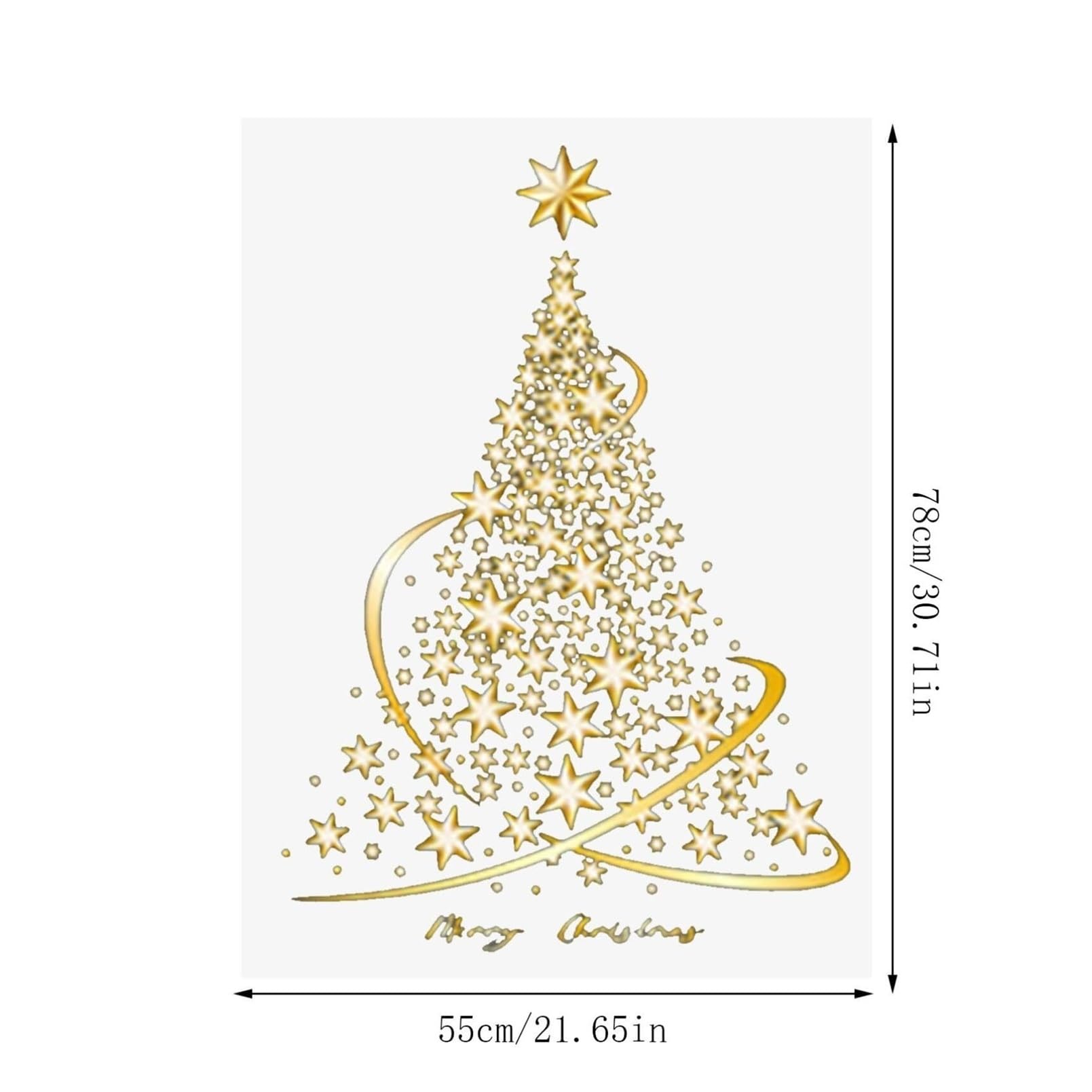Décoration noel Autocollants de Noël for fenêtre, flocons de neige, for la maison, le bureau, décoration de Noël, décoration for la maison et les magasins sticker noël fenetre(2pcs)