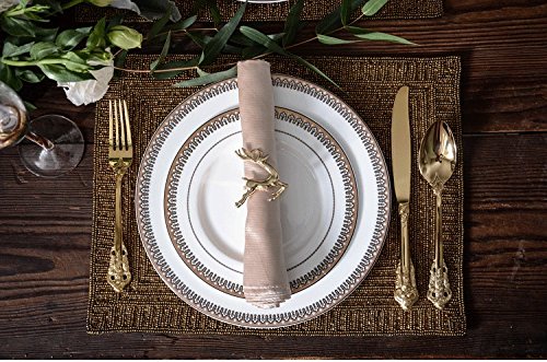 image for Elehere Holiday Napkin Rings Set of 8 Fall Wedding Thanksgiving Christ
