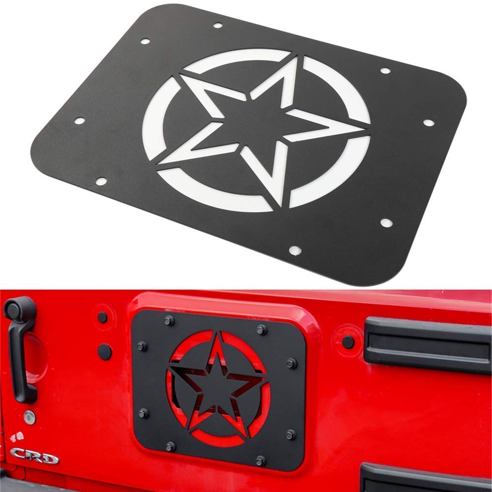 DQDZ Tailgate Vent-Plate Cover Spare Tire Carrier Delete Plate (Style 3)
