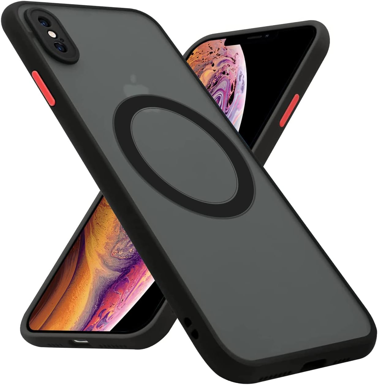 MagSafe Case For IPhone X/Xs - Translucent Matte Magnetic Protective Case With Lanyard