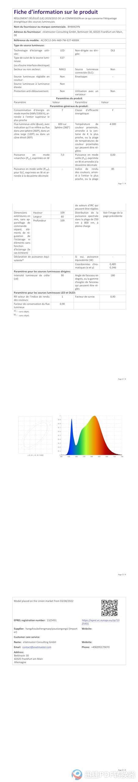 ANYPOWK LED-Deckenleuchten 12V - 6 Stück 2,5W 250 Lumen Neutralweiß