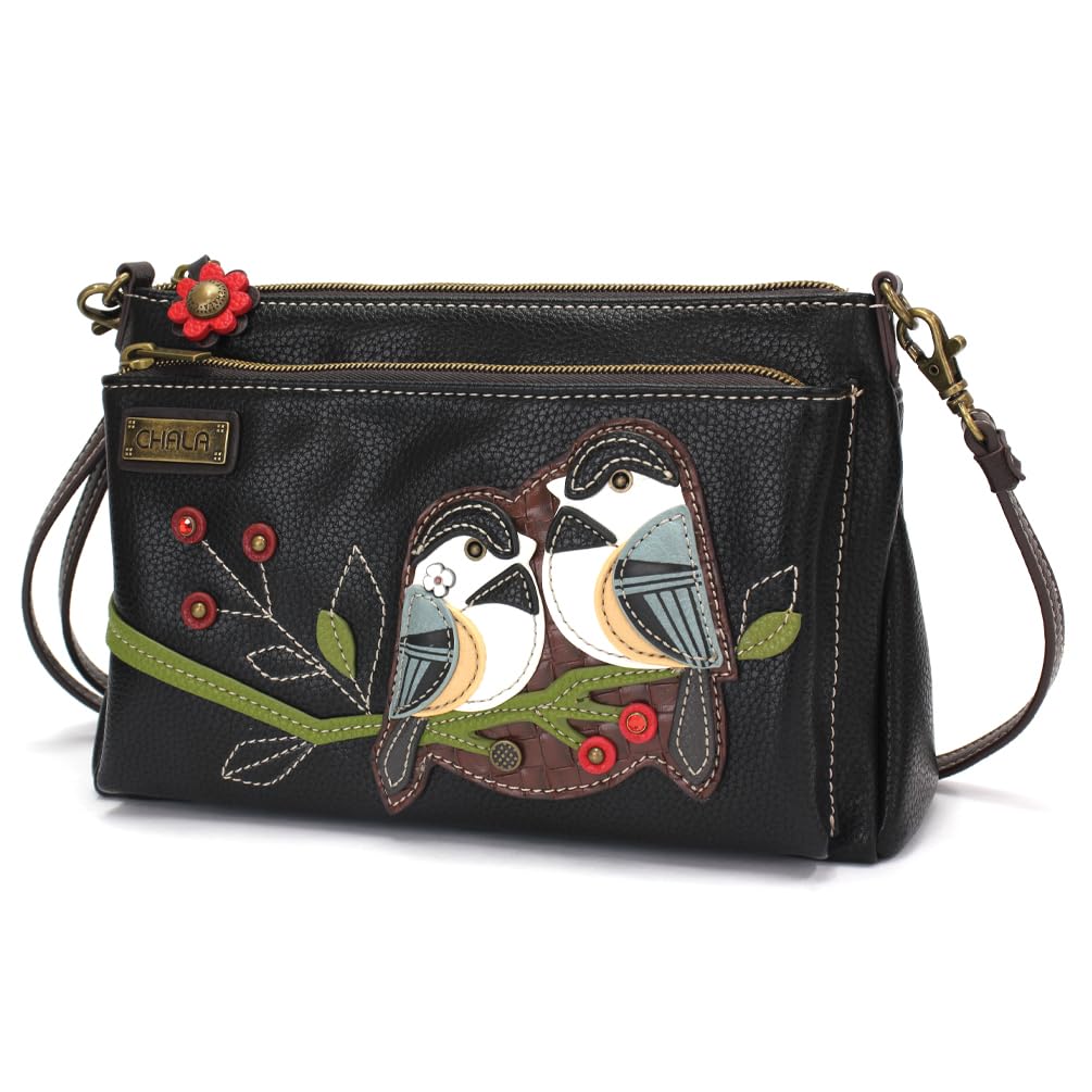 CHALA RFID Protected Vegan Leather Deluxe Crossbody Bag with Adjustable Straps