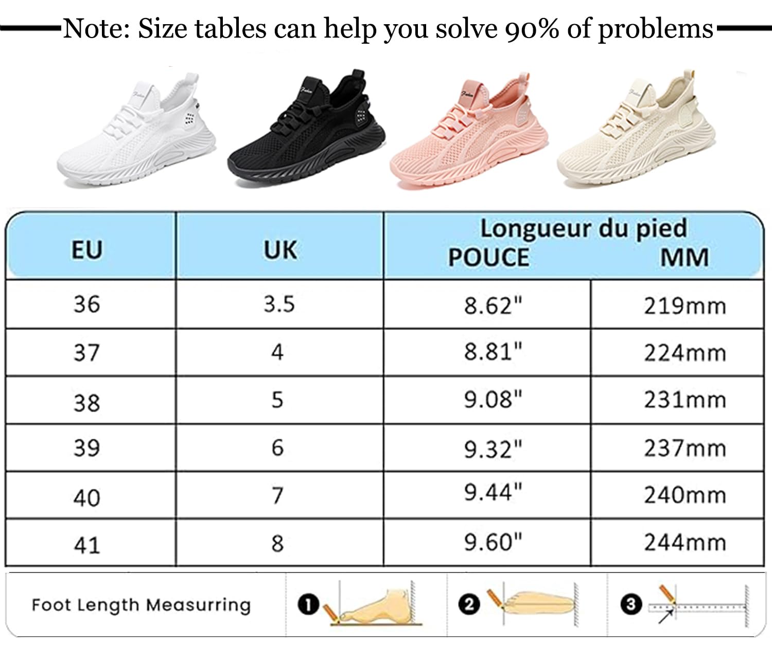 Donna Scarpe Running Ginnastica Donna Corsa Camminata Trekking Tennis Outdoor Fitness Sportive Palestra Scarpe da Lavoro Leggere Traspiranti Casual Scarpe Comode Donna per Jogging