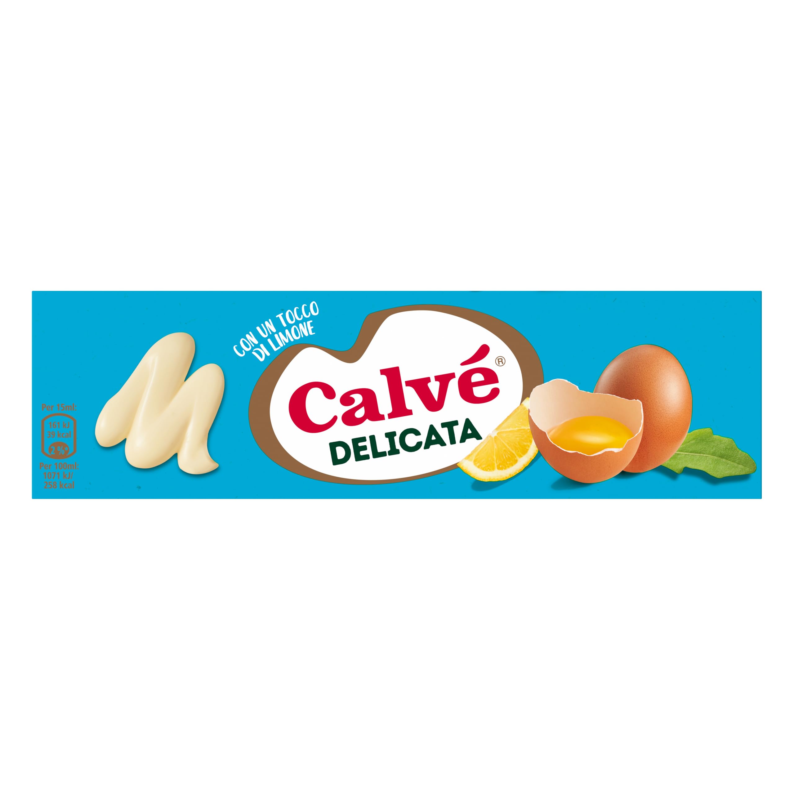Calvé Maionese Delicata, 18 Pezzi da 150 ml, Maionese Calvé Delicata con un Tocco di Limone e il 60% di Grassi in Meno*, Ideale per Piatti di Pesce e Tartine, Senza Glutine, Vegetariano