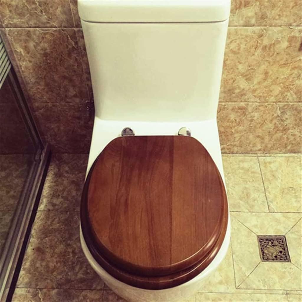 Universal Slow-close Toilet Seats,solid Wood O Shaped Type Cover,ordinary Buffer Lid