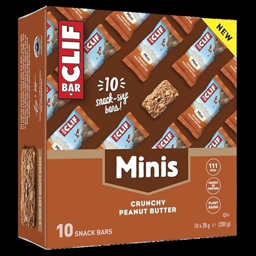 Clif Bar Minis, Proteinriegel, Vitamin B12 & B6, Knusprige Erdnussbutter, 10 x 28g Cover