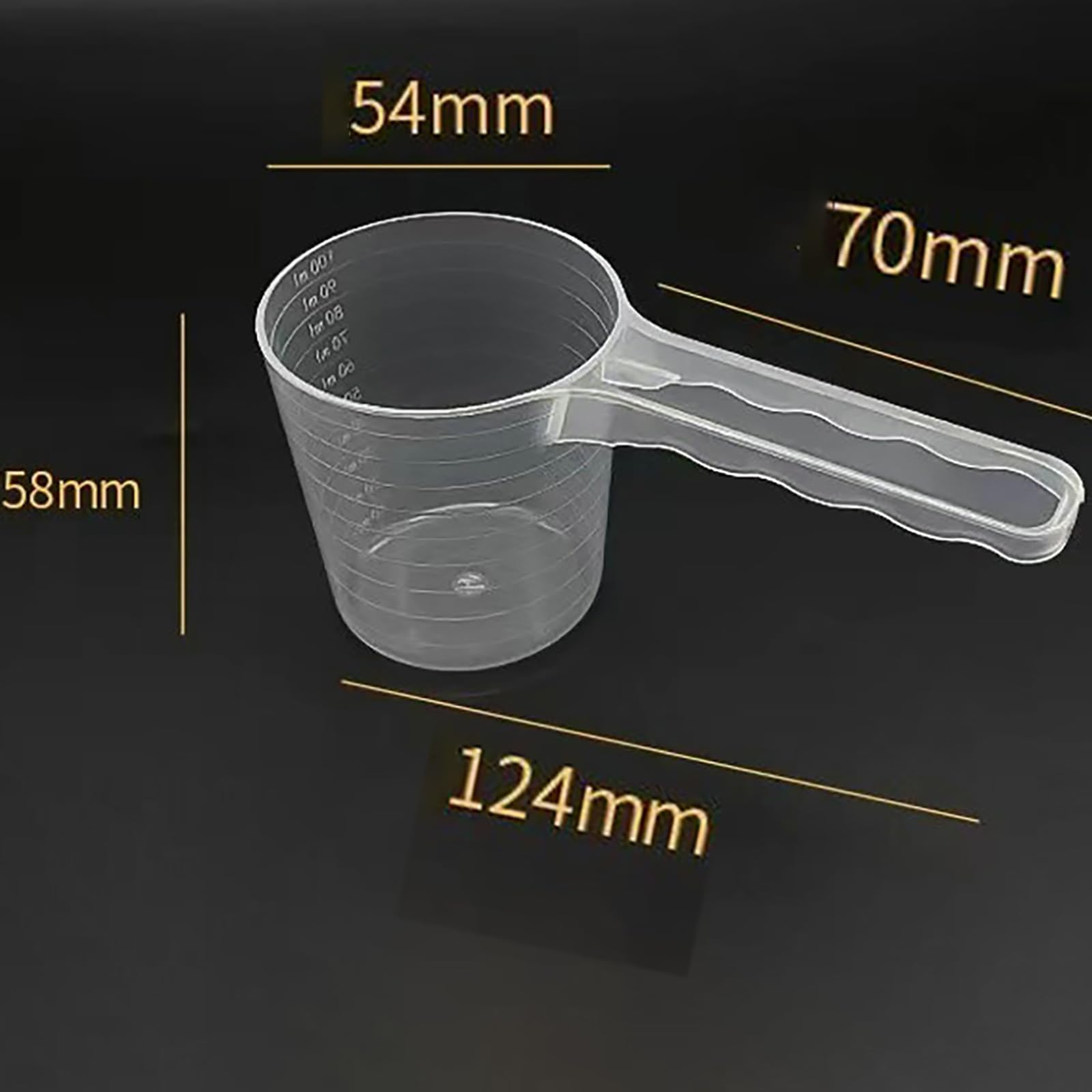 Cuillères à mesurer 100 ml lot de 2 plastique long manche pour nourriture animaux domestiques lessive
