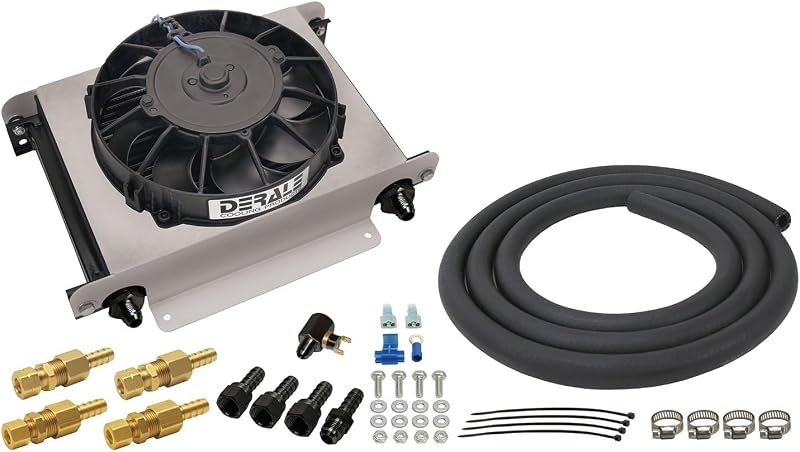 Kit de Resfriador de Transmissão Remoto Derale 13960 Hyper-Cool com Ventoinha Elétrica