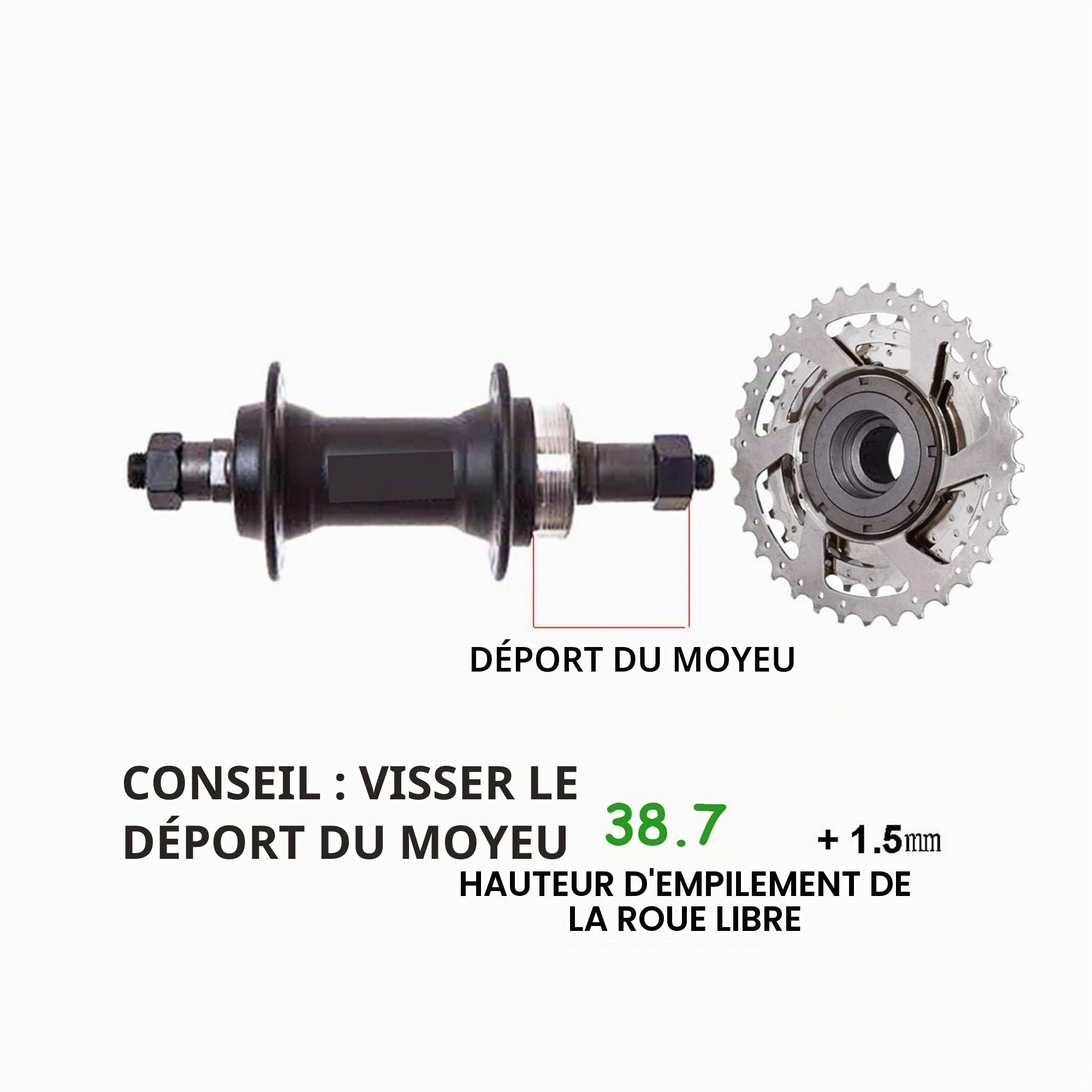 DRIFT MANIAC Roue libre 8 vitesses 11–34 11–32 13–28 13–32 Epoch E-bike Pignon 8 SPD