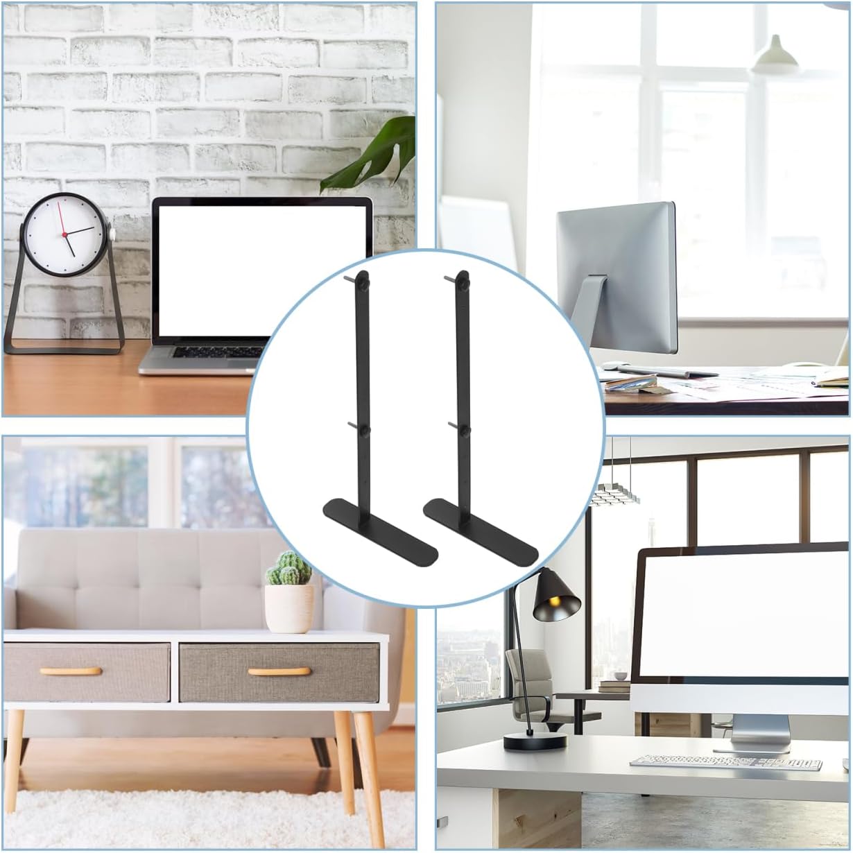 DOITOOL Adjustable Pegboard Desk Mount Stand 13.77X6.29X0.78In Table Top Display Bracket for Office Pegboard Accessories Sturdy Support Easy Installation