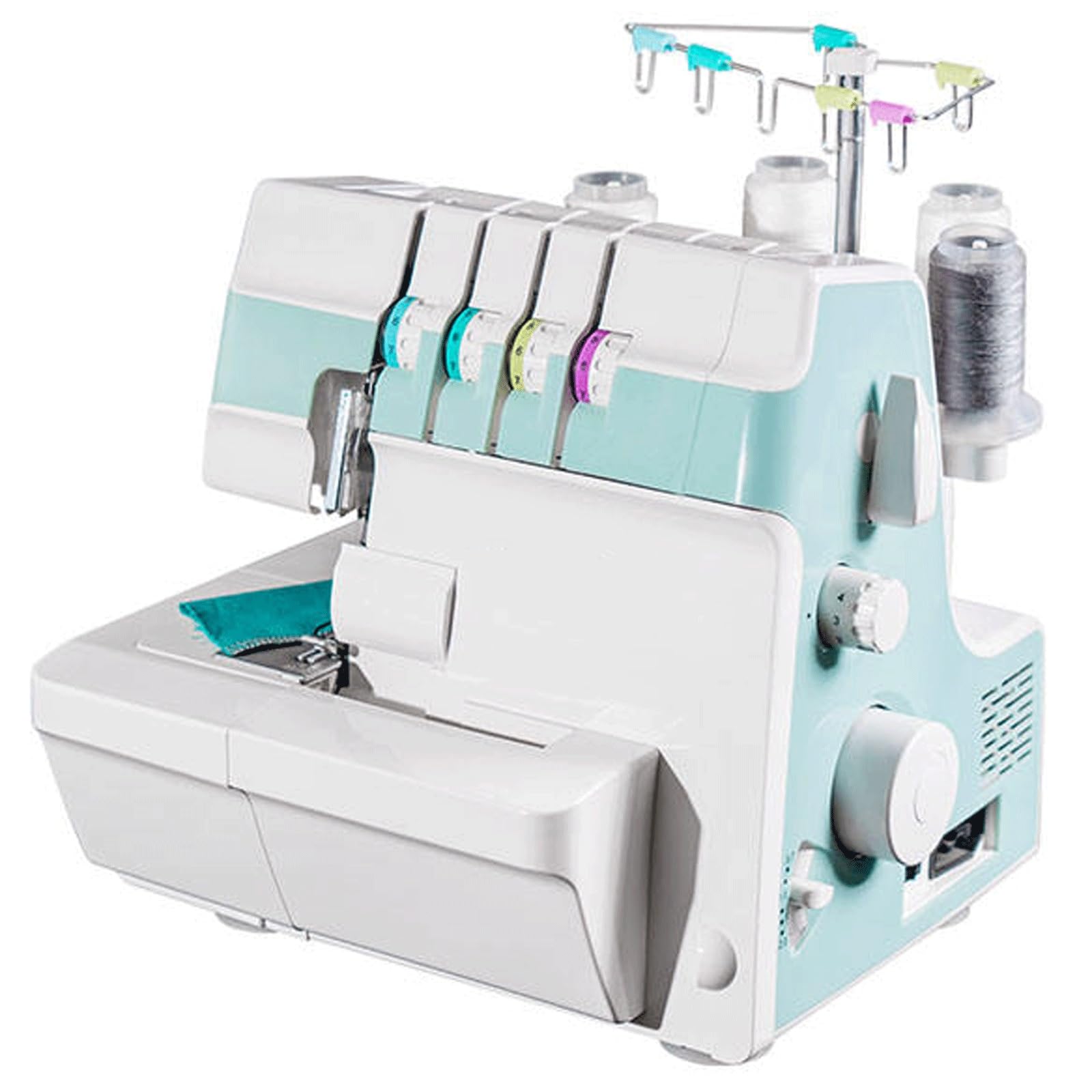 FHRKA Overlock Sewing Machine,Heavy-Duty Overlocker Serger with 2-3-4 Stitch Capability, Adjustable Gauge for Beginners and Professionals