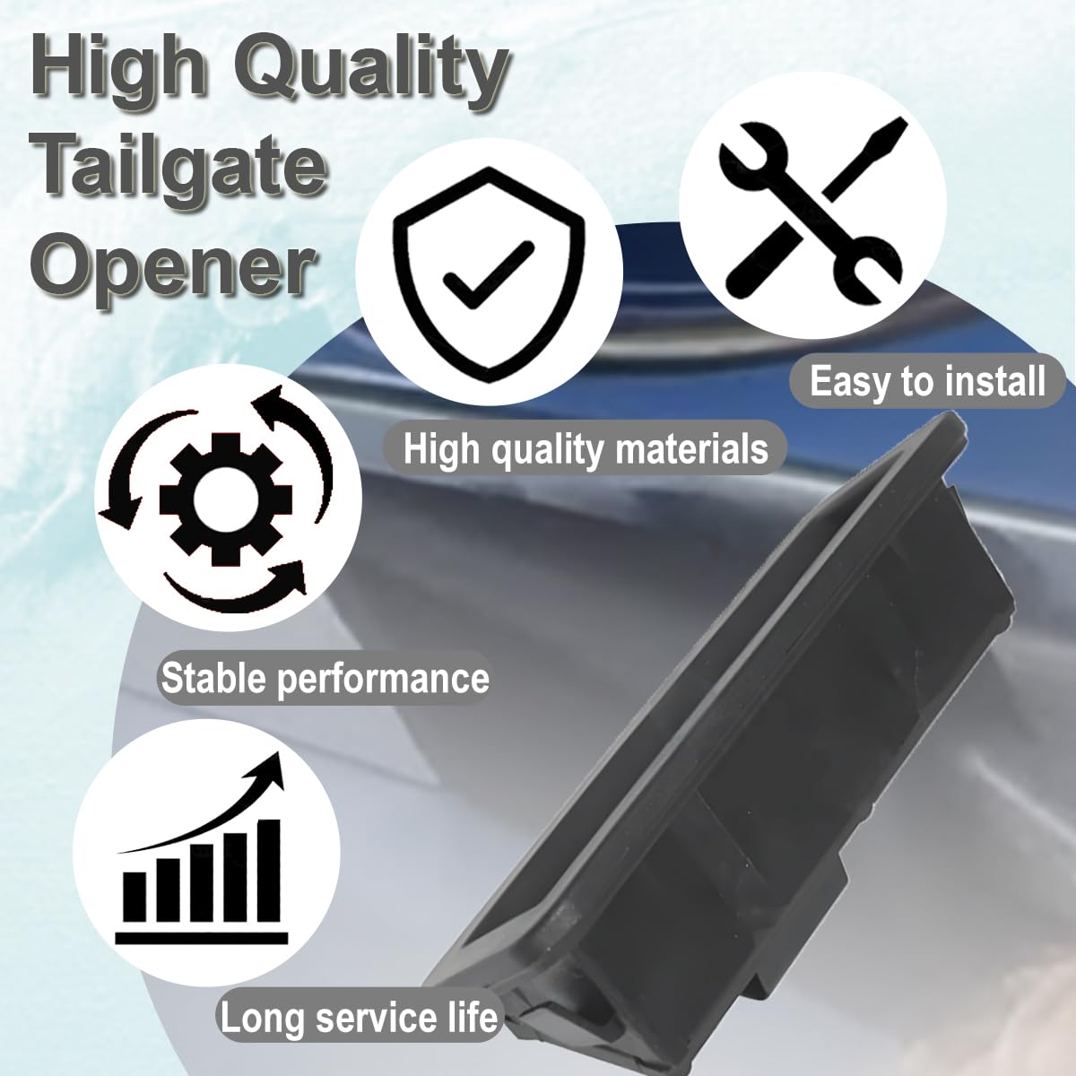 ZAMDOE 1748915 Interruttore di Apertura Baule Posteriore per Ford Fiesta 2008 2009 2010 2011 2012 Hatchback Ricambio Alta sensibilità Pulsante di Apertura del Cofano del Bagagliaio Parti