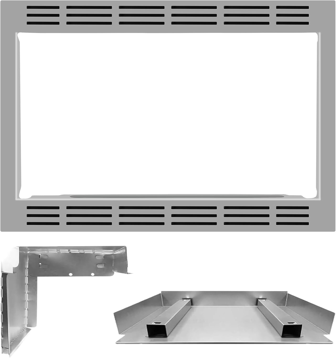 NN-TK922SS 27-inch Trim Kit for Use with Panasonic Microwave Ovens, for 2.2 Cubic Feet Microwave Oven, Built-in Stainless Steel 27" Microwave Trim Kit, for NN-SD9-S, NN-SE9-S, NN-ST9-S, NN-SN9-S