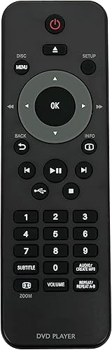 Miniatura 1 de Reemplace el traje de control remoto para el reproductor de video DVD Philips DVP3980/F7 DVP3980 DVP3980/12 DVP3980/75 DVP3350 DVP3386K DVP3388K