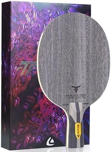 SEVNDE Lama da Ping Pong Professionale, Lama da Ping Pong Offensiva per Giocatori di Ping Pong Professionisti e Giocatori avanzati, 5 legni + 2 Carbonio aromatico(Size:CS (Short Handle))