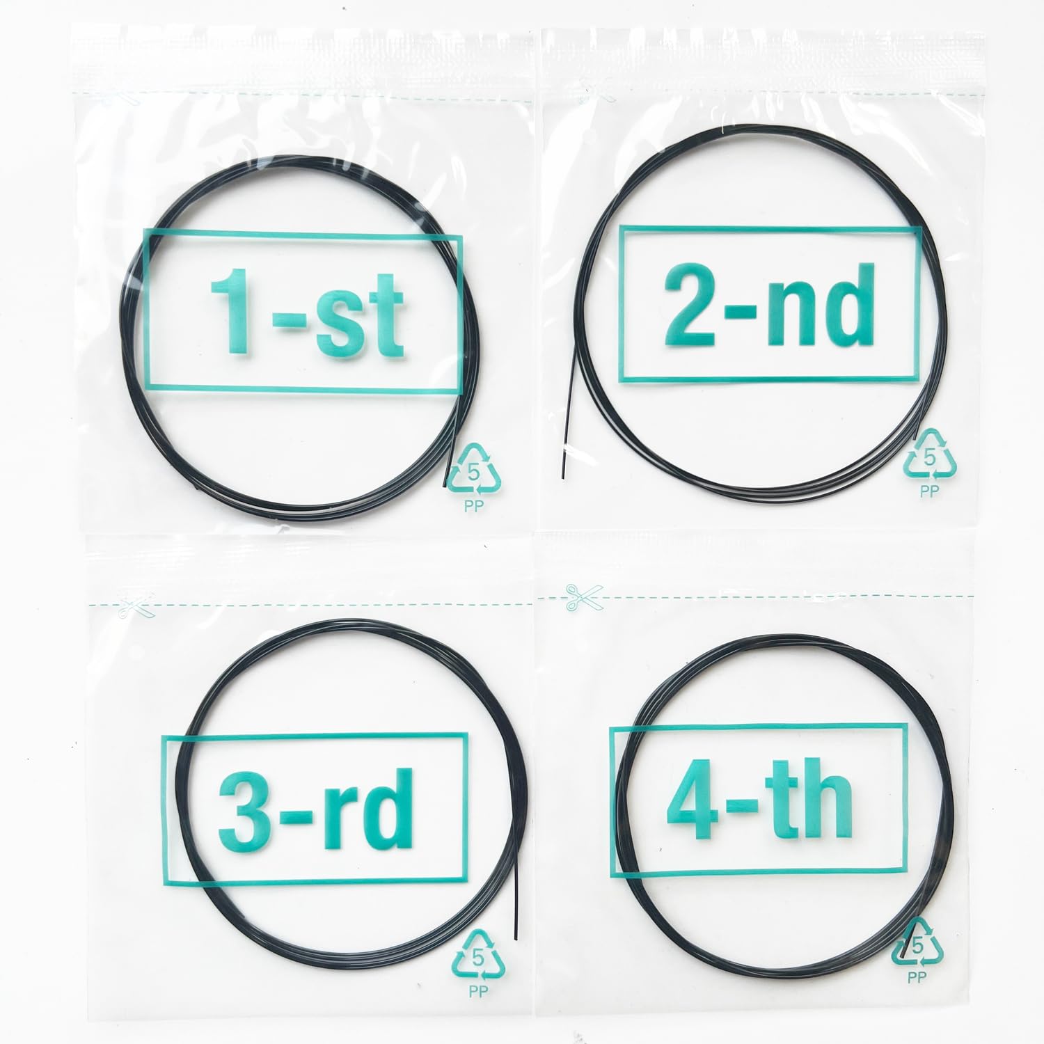 3 Sets Black Nylon 4-String Cuatro Strings