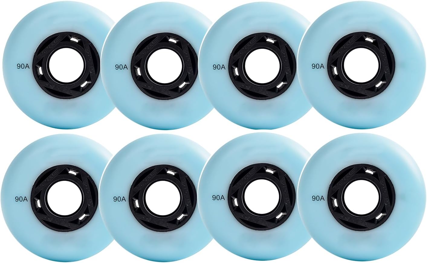 Light Up Inline Skate Wheels 90A LED Flashing Inline PU Wheels for Indoor/Outdoor Scooter Replacement