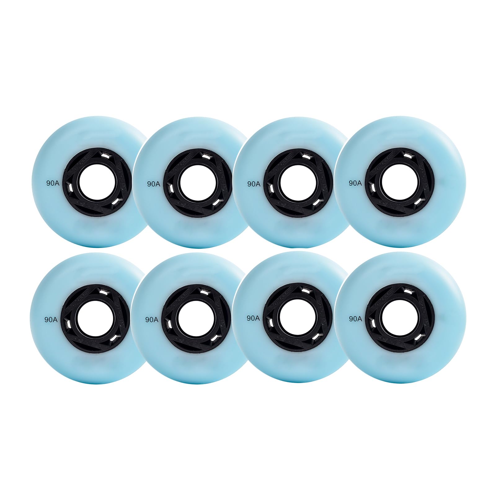 Roues de Patins à Roues alignées Lumineuses 90 A LED Clignotantes en PU pour Remplacement de trottinettes intérieures/extérieures
