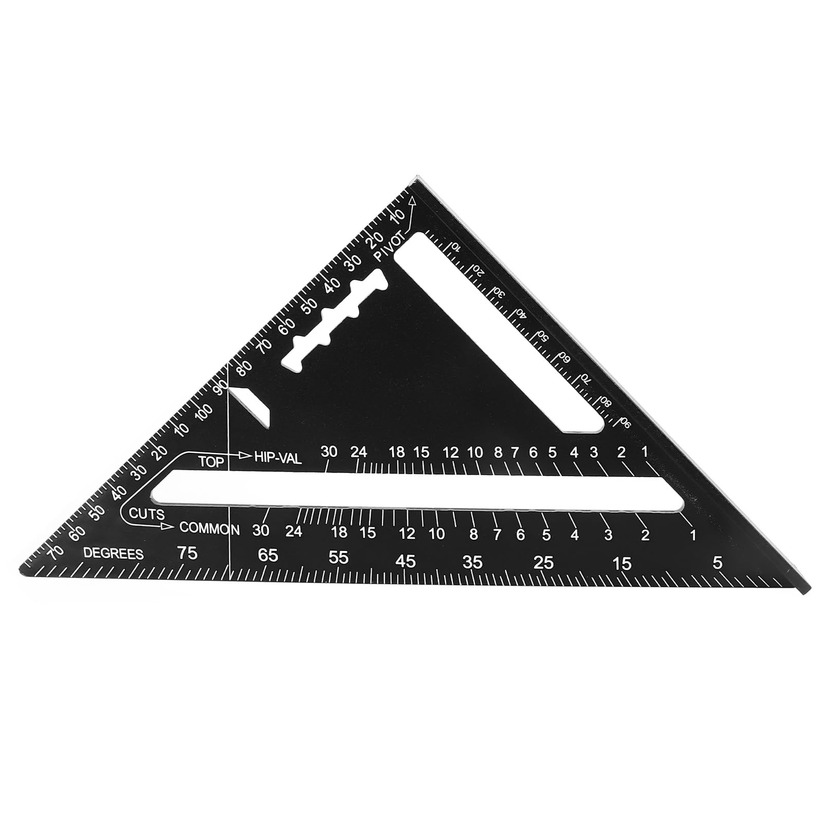 Triangle Ruler 7in Carpenter Square Aluminum 90 Degrees 45 Degrees Portable Woodworking Measuring Tool