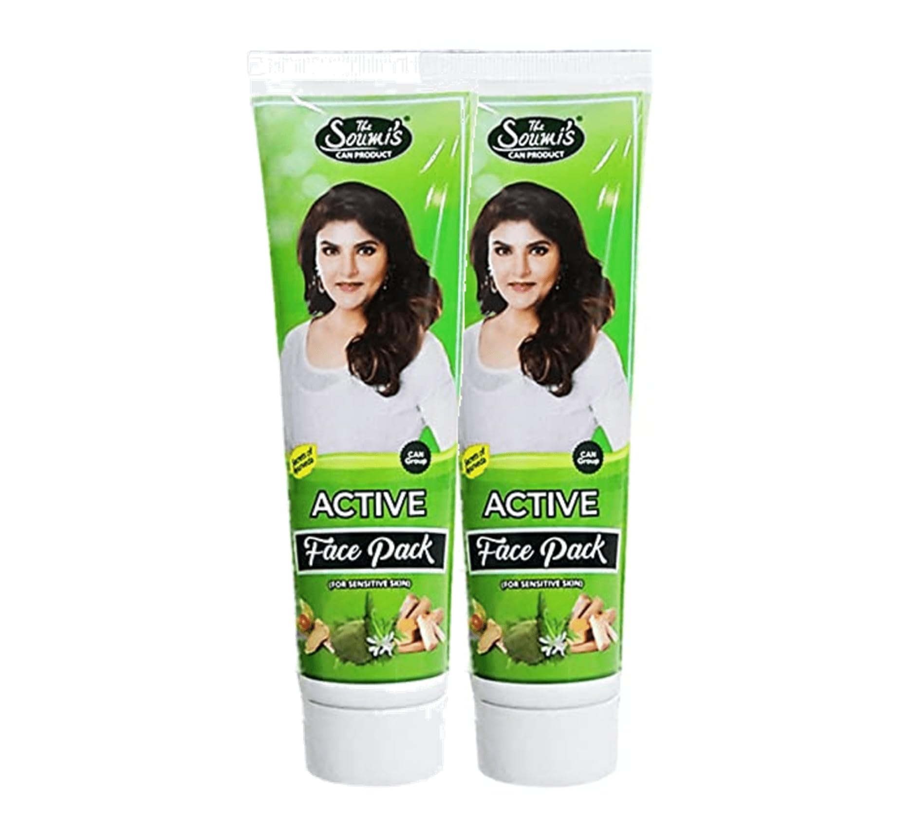 THE SOUMI'S CAN PRODUCT Active Face Pack | Acne, Pimples & Blemish Treatment | Brightening & Deep Cleansing Face Pack | Formulated with Multani Mitti, Neem, Chandan & Ashwagandha for Clearer Skin | For Oily, Sensitive & Acne Prone Skin | 125gm (Pack of 2)