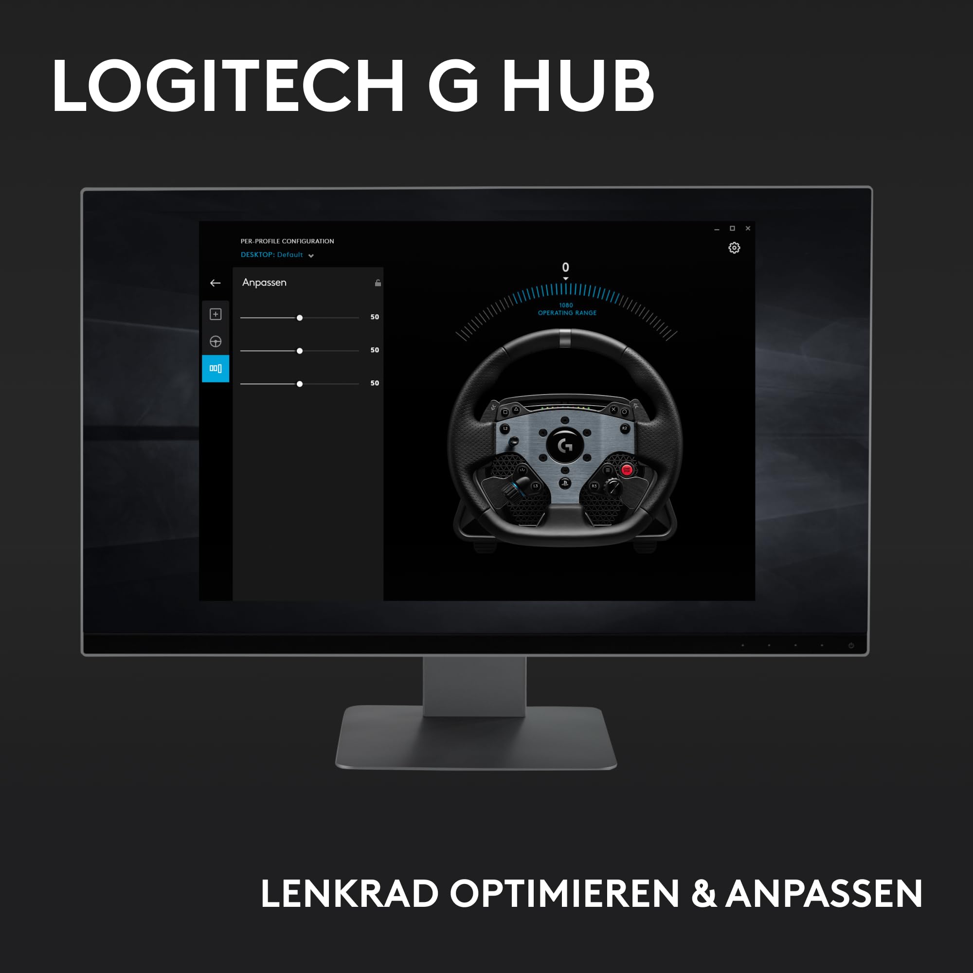 Logitech G PRO Rennlenkrad, Direktantrieb 11 Nm, TRUEFORCE Force Feedback, magnetische Schaltwippen, Doppelkupplung, OLED-Display, Schnellentriegelung, PRO Tastenlayout, Playstation & PC - Schwarz
