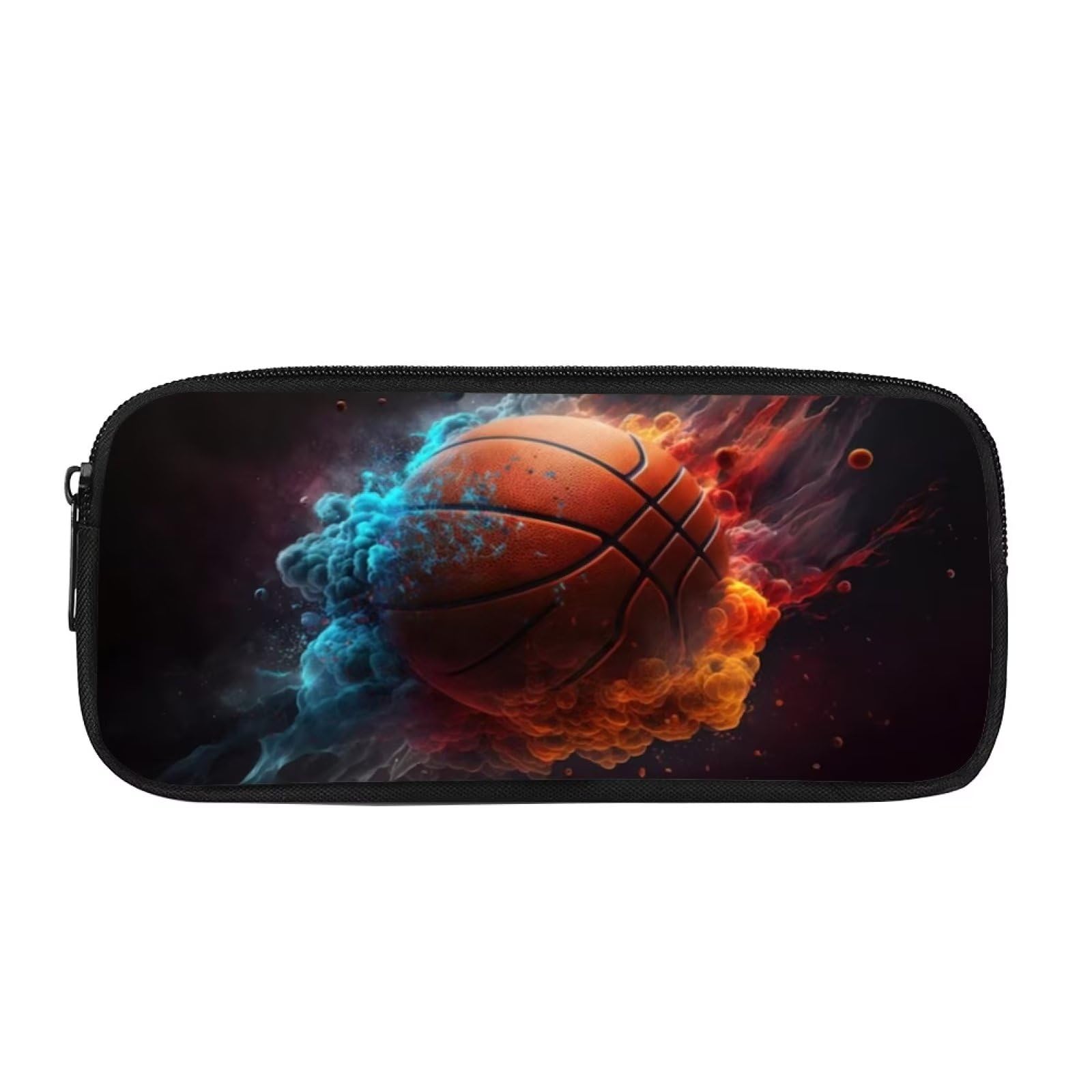 COEQINE Basketball Print Pencil Pouch for Kid Toddler Boys Girls, Lightweight Pencil Holder for Desk Lightweight Portable Size 4-5 — image 1