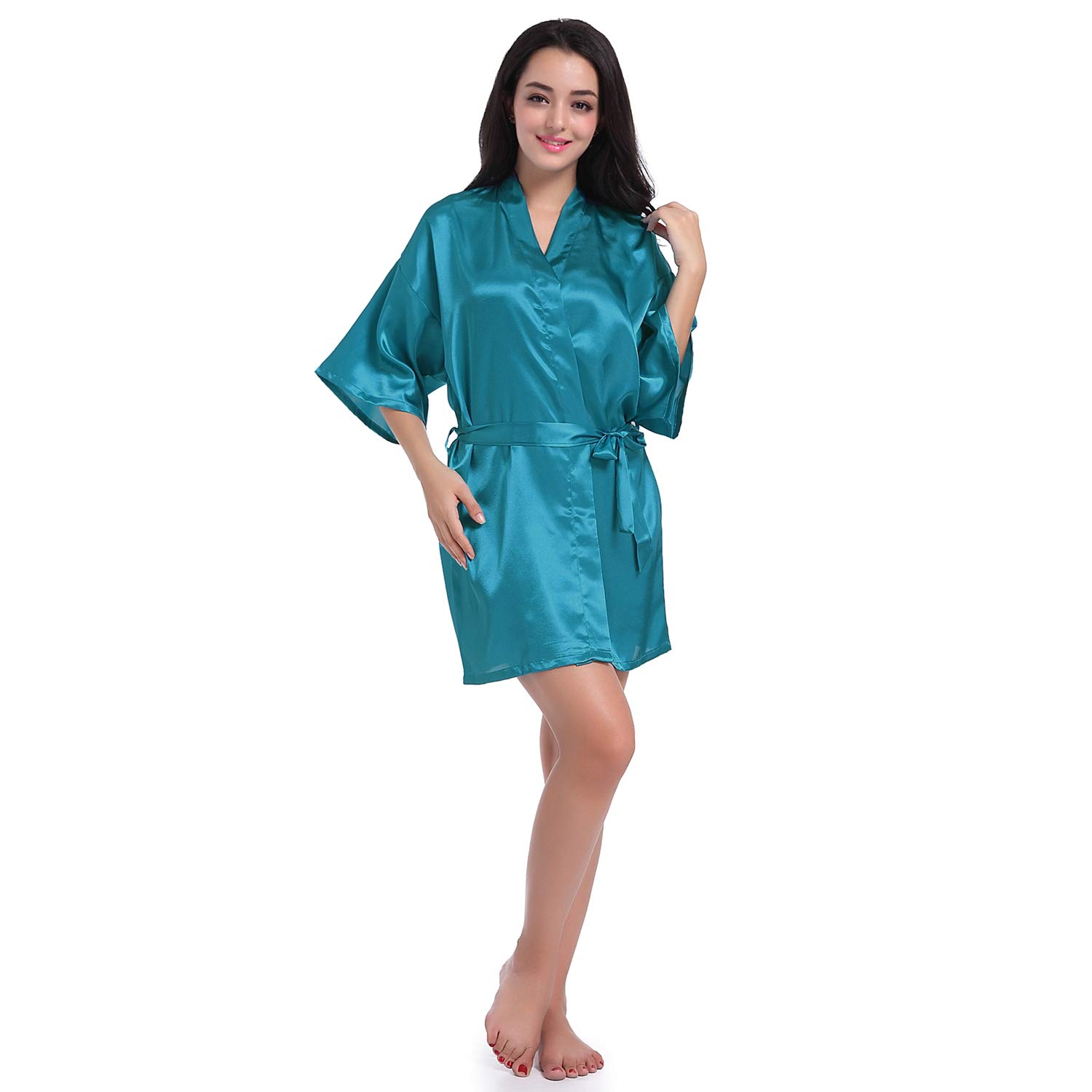 CuteOn Roben für Frauen Seide Robe für Brautjungfern Braut Party S/M/L/XL/XXL