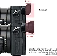Vista 6 de Kiorafoto - Ocular de silicona suave para visor de cámara para Sony A6000 A6100 A6300, protector de visor de cámara, reemplaza el ocular Sony