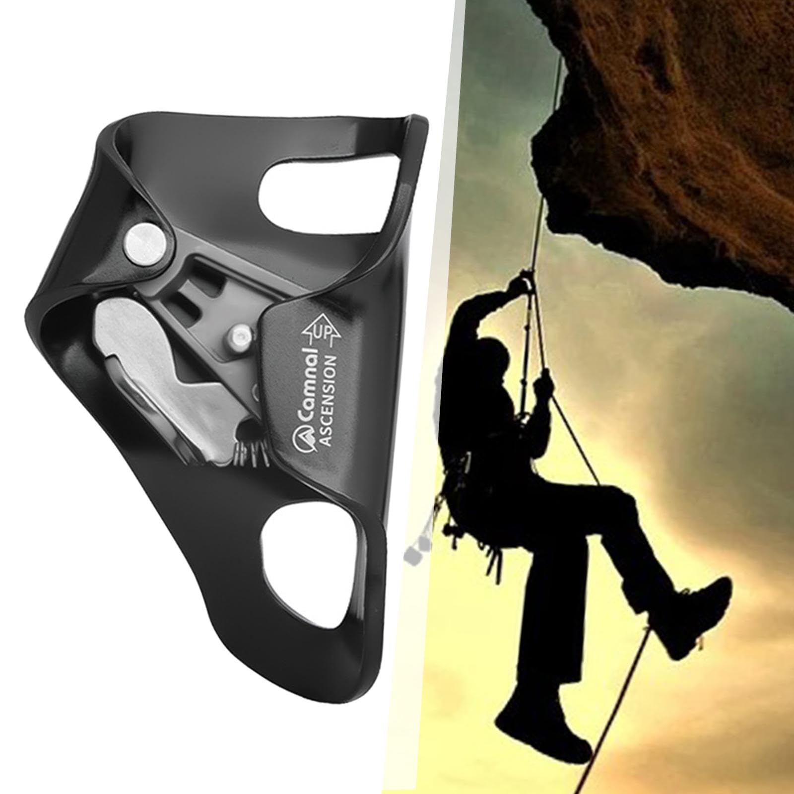 Bruststeigklemme Zum Abseilen Beim Felsklettern, rutschfeste Rigging Klemme, Bauchsteigklemme für Survival Und Bergsteigeraktivitäten, 10 13 Mm Seil,