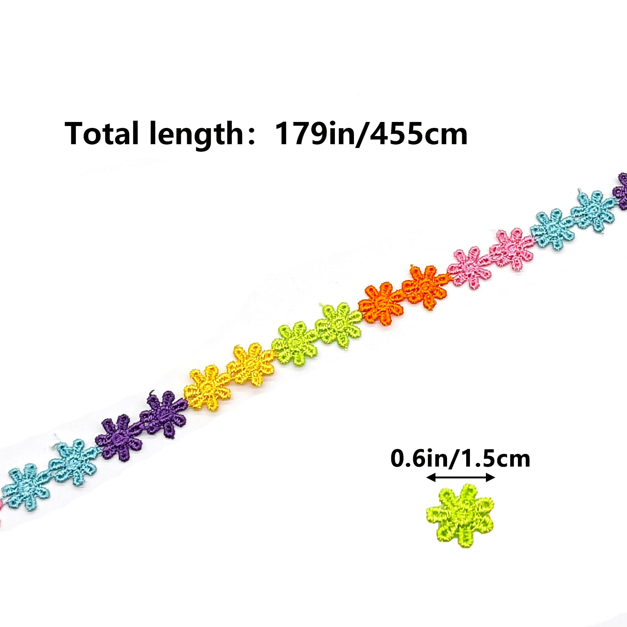 Nastro Pizzo Con Fiori - 5 Yard, 25mm, Per Cucito, Matrimoni E Artigianato, Design Elegante - Foto 12