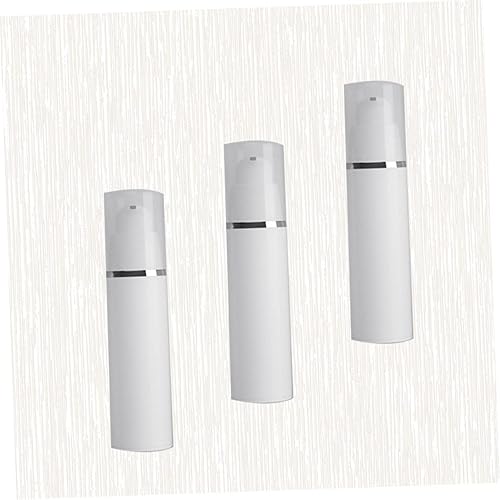 Miniatura 3 de Cabilock Contenedor de loción de viaje, 3 unidades, champú de viaje de esencia de vacío para bomba de líquido cosmético, botella blanca, loción,
