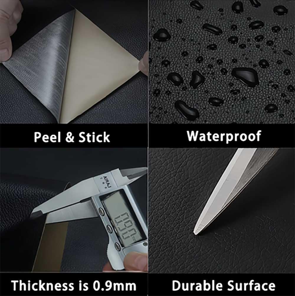 Leather Repair Patch for Couches Self-Adhesive refinisher cuttable reupholster Tape Patches kit for Couch Car Seats Furniture Sofa Vinyl Chairs (Wine Red,400x50 inch)