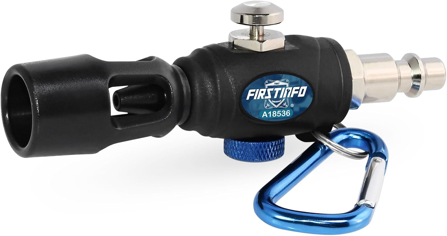 FIRSTINFO A18536US Mini Plastic Windstorm Air Blow Gun– High Flow Nozzle, Adjustable Flow