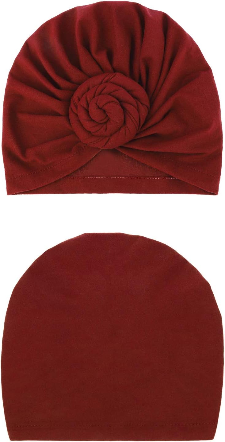 DRESHOW 5 Pack Knotted Headwraps for Women African Turban Pre-Knotted Beanie Headwraps Hair Covers - Image 6