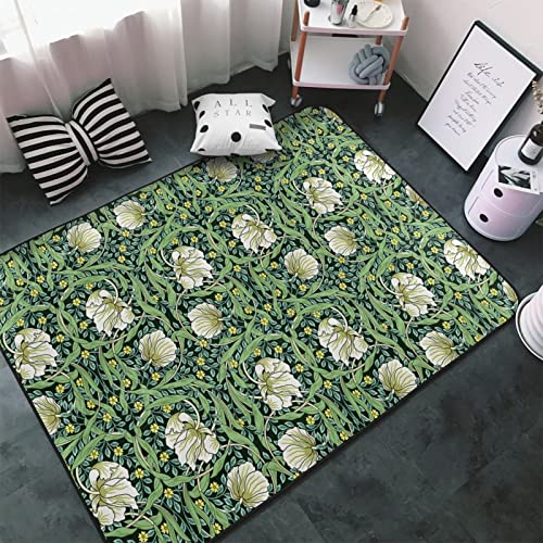 ウィリアムモリス 花柄(1) カーペット 長方形 ラグマット ラグ 絨毯 人気 夏用 防ダニ 抗菌 防音 防臭 ふわっと手触り おしゃれ 優しいフランネルラグ 床暖房対応 洗える 滑り止め付 アニメ グッズ キャラクター プレゼント 100 × 150 c