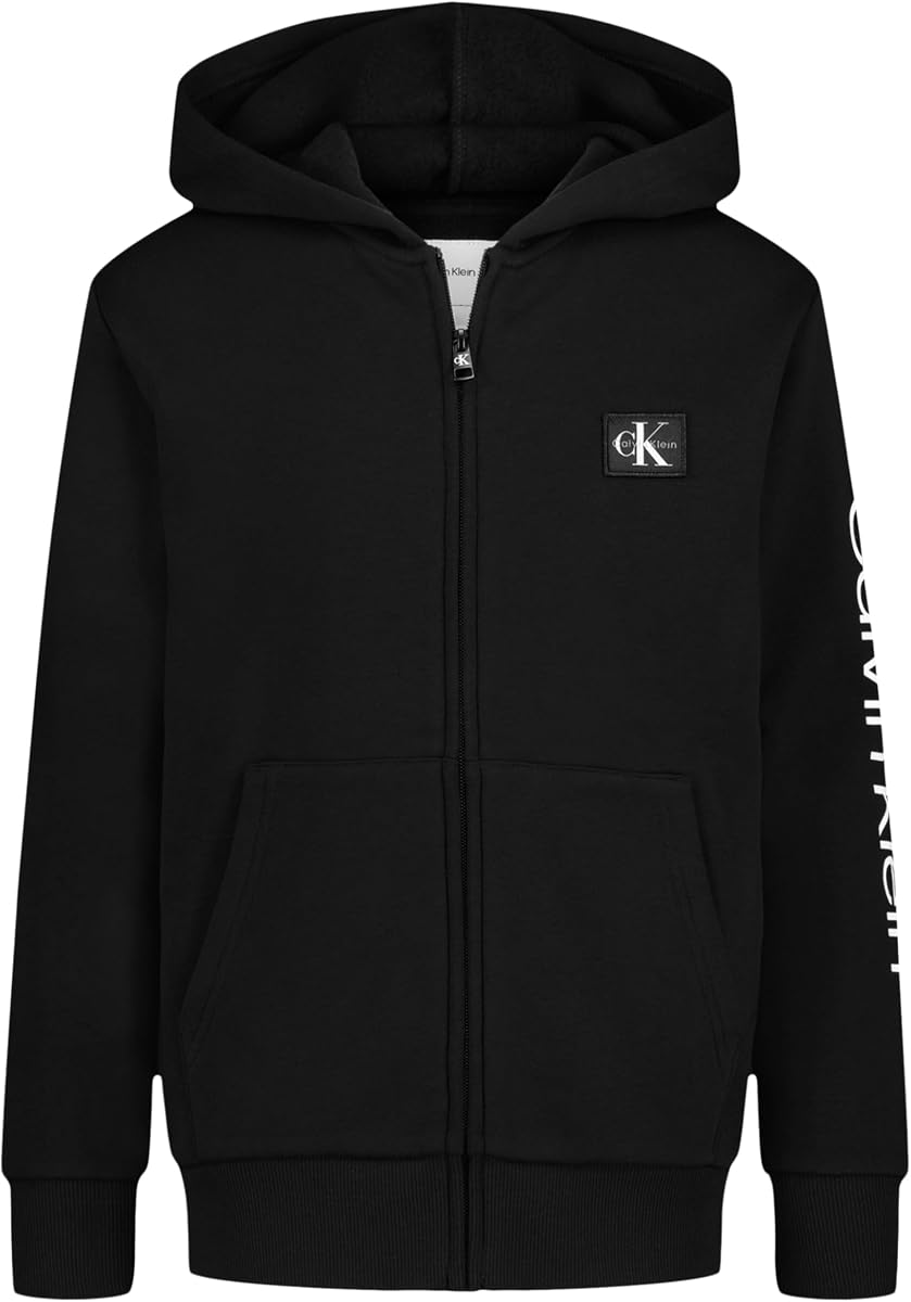 Sudadera con capucha y forro polar de manga larga y cremallera para niño