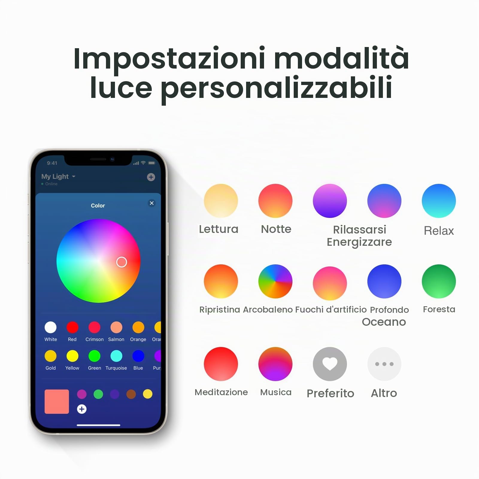 WiiM Wake-up Light, Alexa integrata, scelte sonore illimitate, sveglia all-in-one all'alba, macchina del suono, routine del sonno e altro ancora (Argento lucido)