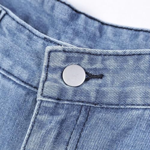 Sweatpant Jeans, 2025 High Waist Loose Wide Leg Sweatpants Jeans for Women, Straight Slim Jean Sweatpants Women Light Blue4