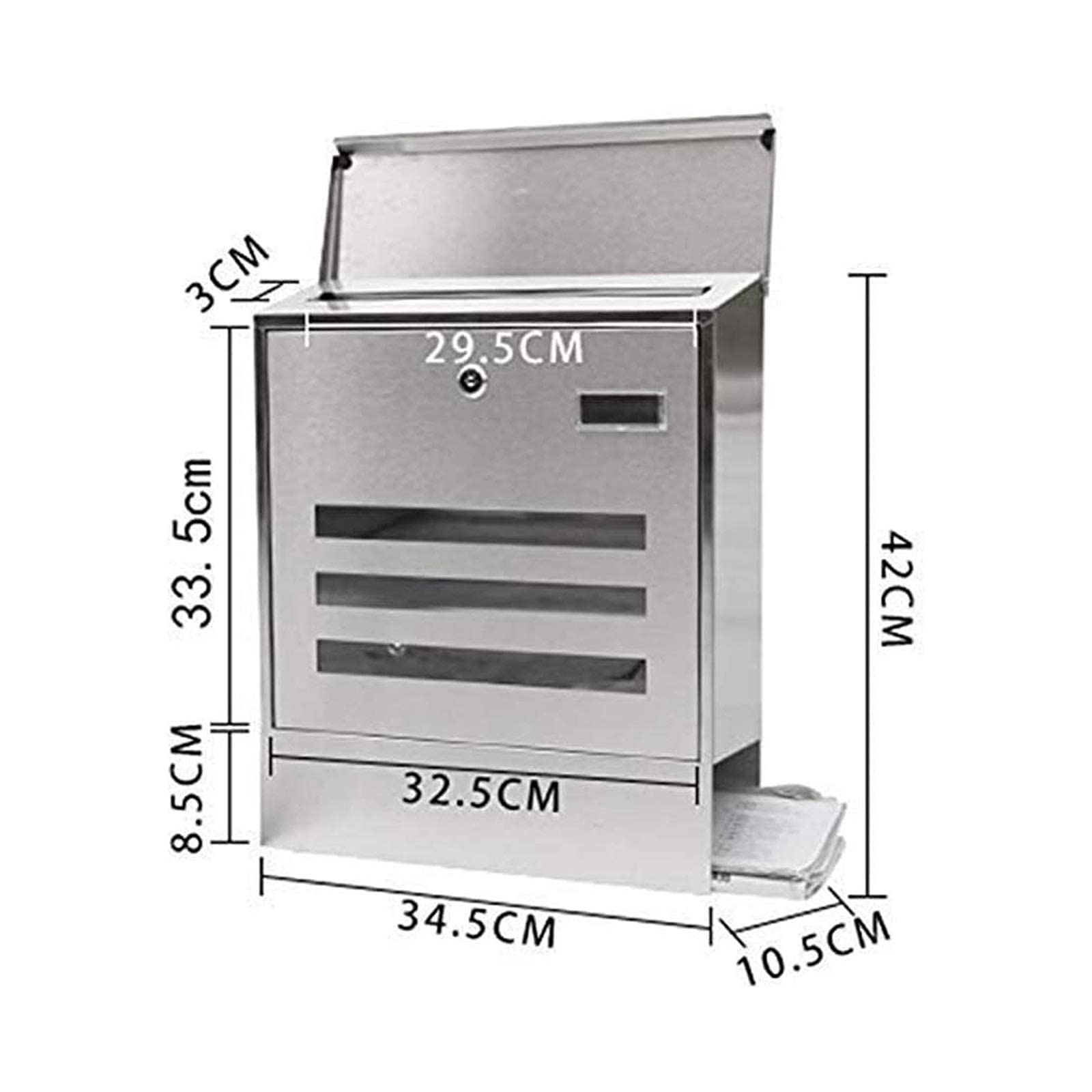 Serrure de boîte aux Lettres en Acier Inoxydable, Verticale Externe Traditionnelle, rétro, à la Mode, Durable, Simple et élégante
