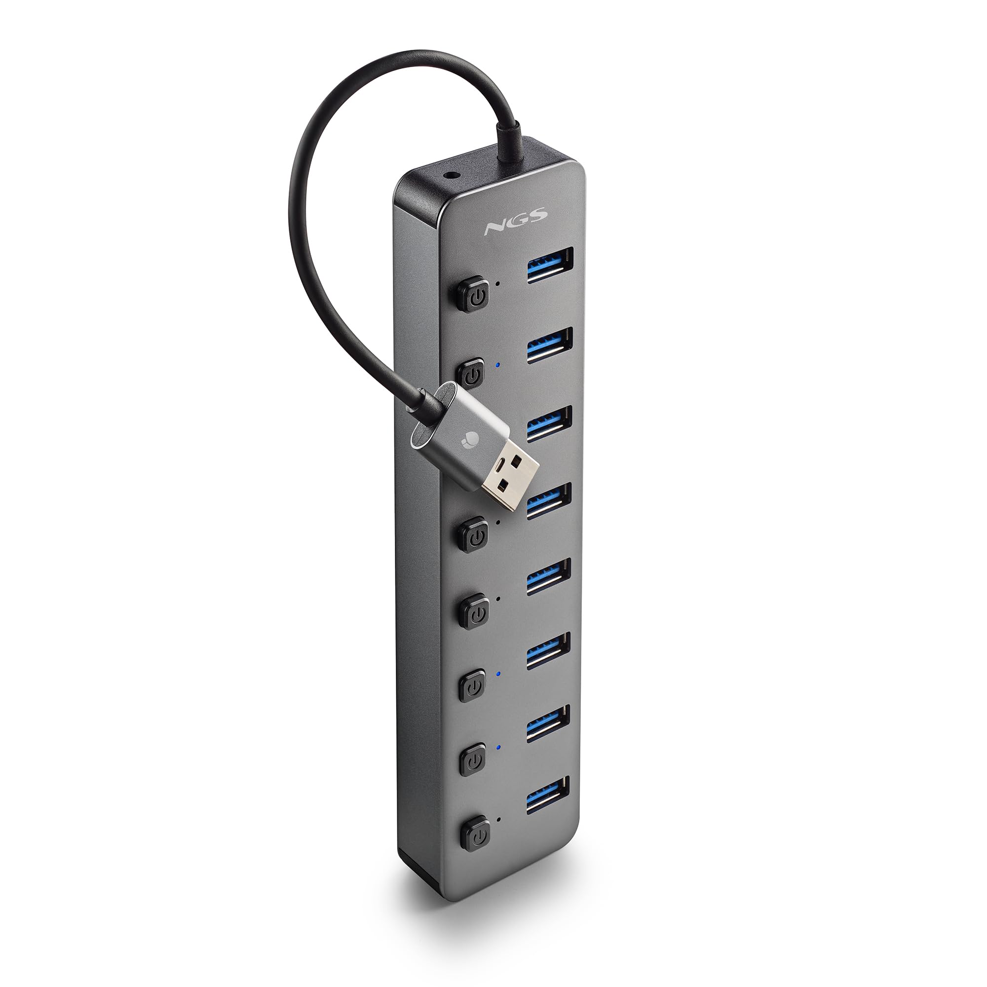 Hub USB NGS IHUB8 / 8xUSB 3.0/ Gris
