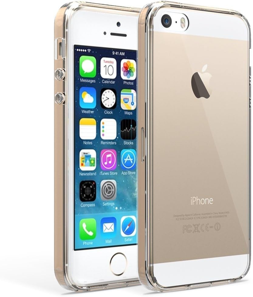 iPhone SE Case, Teclan [Crystal Clear] Anti-Scratch Clear Back Panel + Bumper Cover Shock-Absorption TPU Bumper for iPhone SE [4 Inch] - Crystal Clear