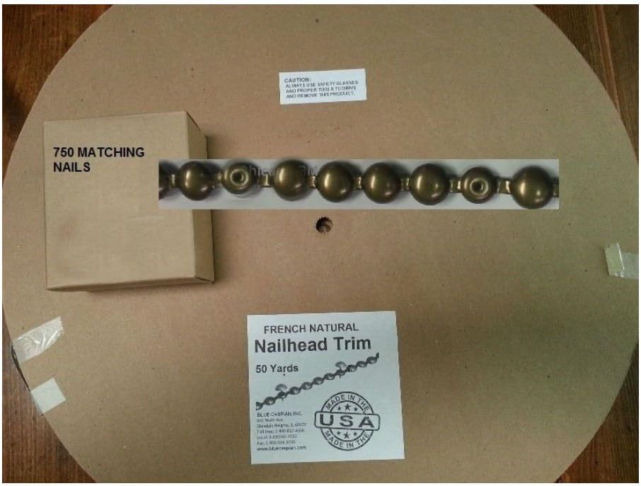 150 ft FRENCH NATURAL Upholstery Tackstrips Roll Strip Nailhead Trim & 750 Nails