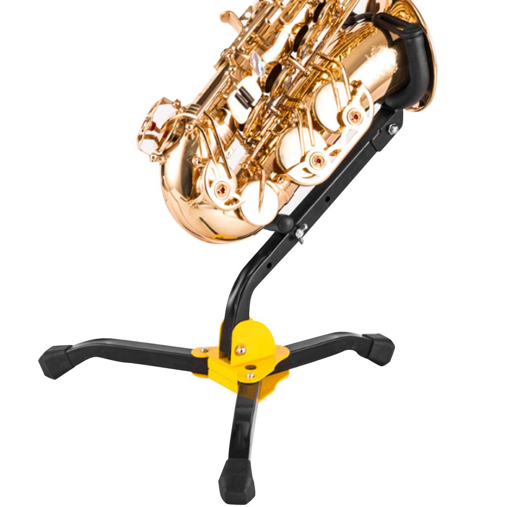 Faltbarer Saxophonständer,Saxophonständer Verstellbar Robustes Metall, Saxophone StandAlto Saxophone StandTenor Saxophon Ständer Rutschfest Tragbar für Saxophon Zubehör