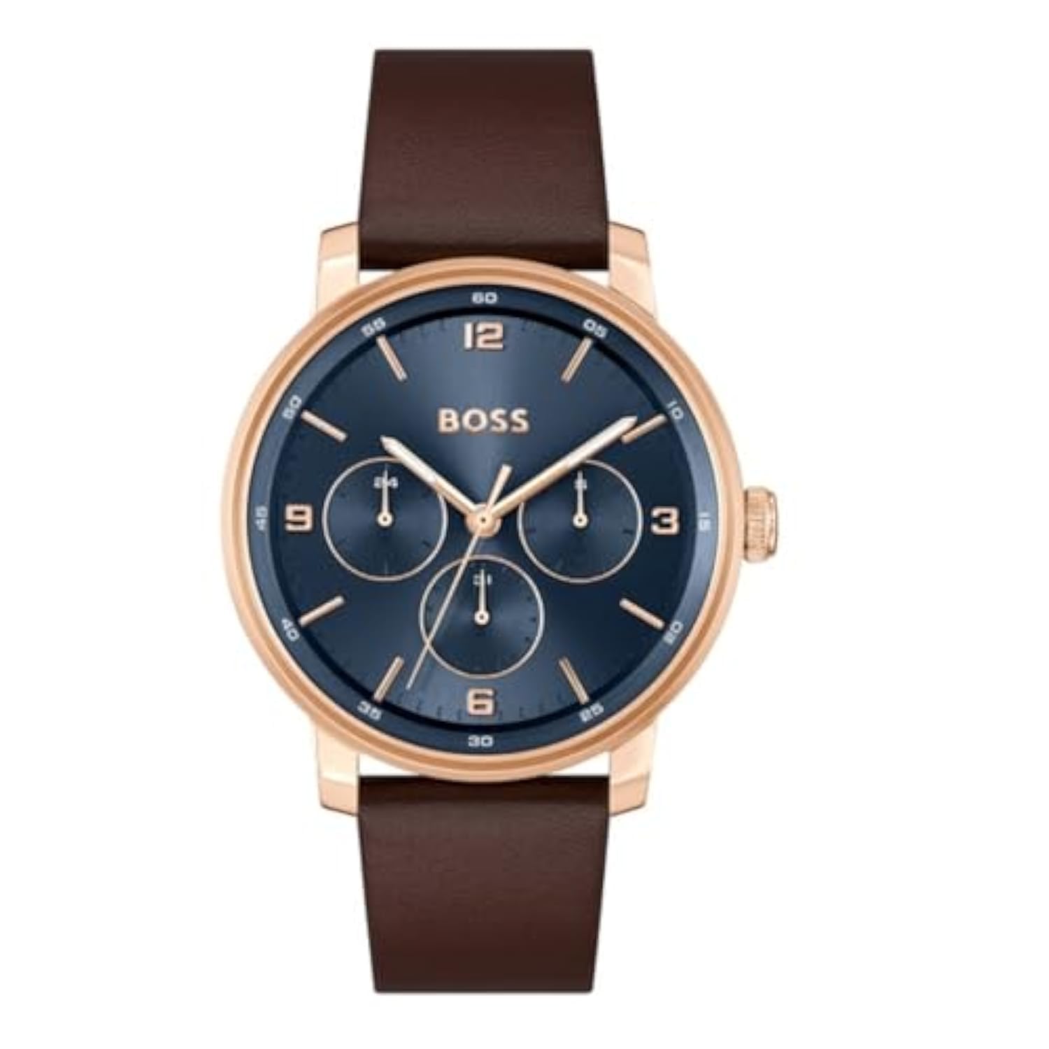 BOSS Hugo Leather Analog Blue Dial Mens Watch-1514126, Band Color-Brown (B0CTMRQSXF) Amazon Price History, Amazon Price Tracker