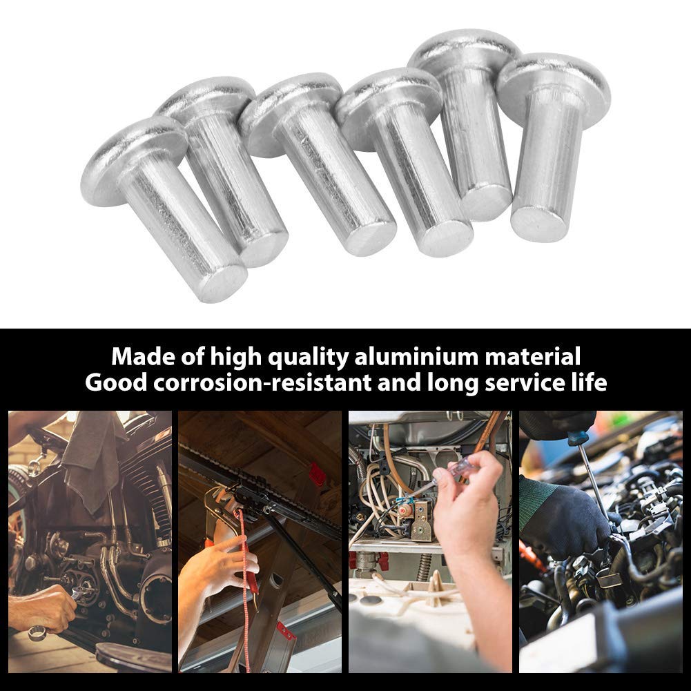 100pcs GB867 M4 Rivetti in alluminio a testa piatta Rivetto solido(M4*12)