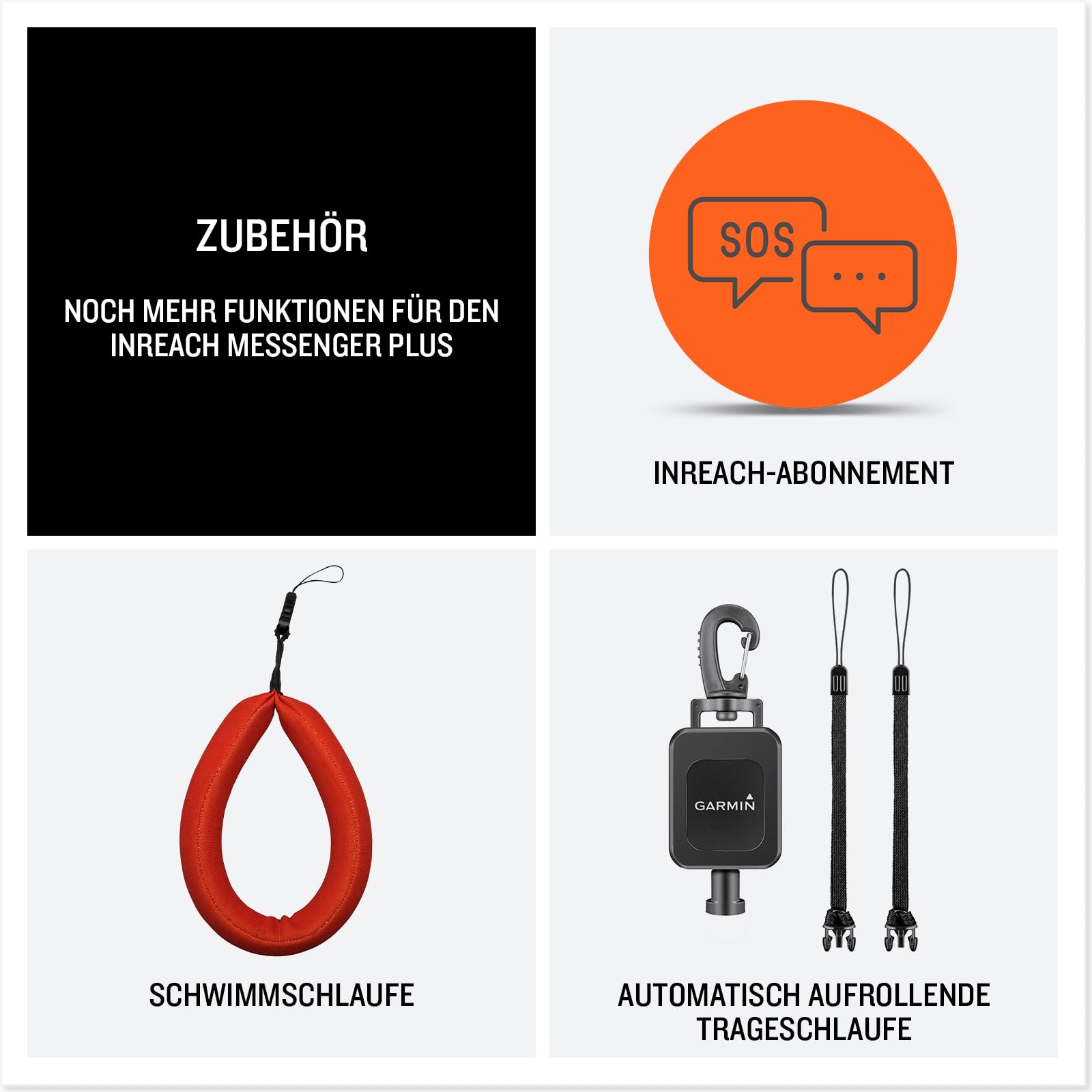 Garmin inReach Messenger Plus - Satelliten-Kommunikationsgerät mit Multimedie-Nachrichten, 2-Wege-Kommunikation, Verschicken und Empfangen von Fotos, Akkulaufzeit bis zu 25 Tage