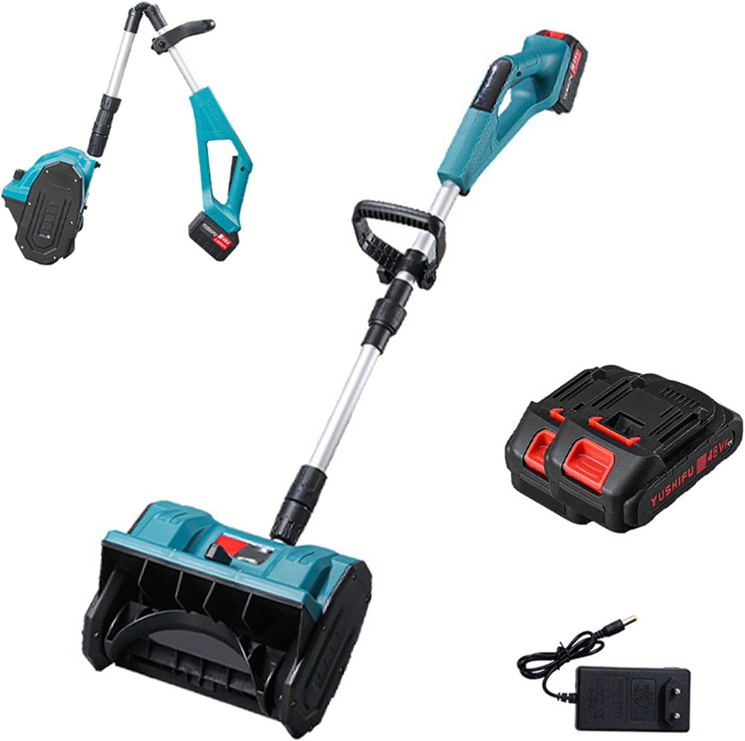 Efficient Cordless Snow Blower, 12-Inch Snow Shovel, Brushless Motor, 26ft Throw Distance, Adjustable Handle & Chute for Driveways, Sidewalks, and Patios