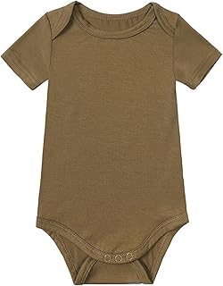 Body de bebé de manga corta de color liso, pelele de algodón, ropa de bebé con botones, pijama suave, transpirable, para niños pequeños, para gatear, cómodo, para verano, uso diario