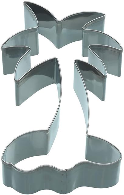 Kitchen Craft KC3567 Metal Cookie Cutter-Large 11.5cm Palm Tree Design, Silver