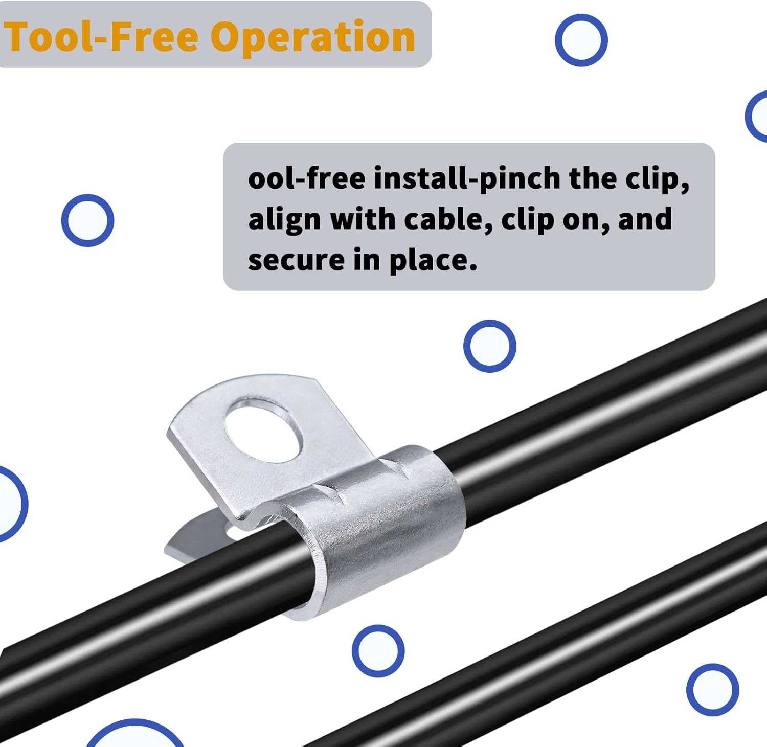 20 Pack Guide Clamps for Engine Throttle Metal Throttle Cable Clamp with Serrations for Equipment and Compressor Speed Control Serrated Secure Grip Universal Cable Organization